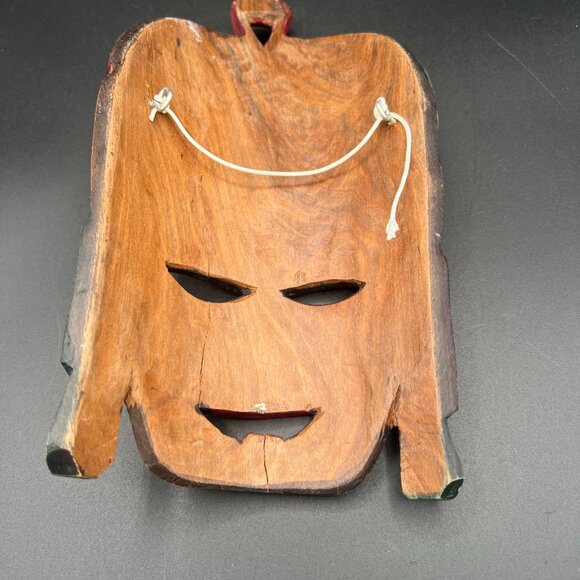 Vintage 1980s Hand Carved Wooden African Style Tribal Mask - Picture 2 of 3